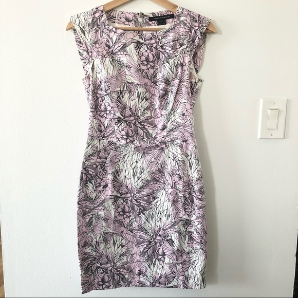 French Connection flight of fancy cap sleeve cotton mini floral dress size 4 - Picture 3 of 8